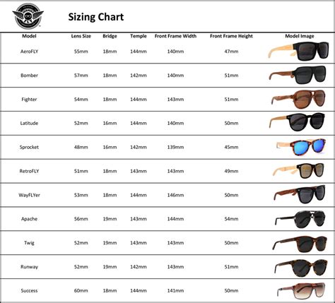 rayban sunglasses size chart|ray ban sunglasses sizes guide.